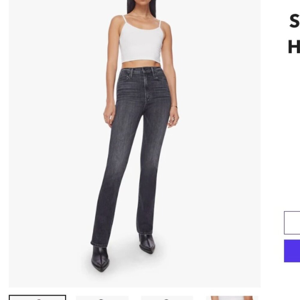 Mother Denim NWT-  High Waisted- Smokin' Double Heel in Smoking Section Size 27